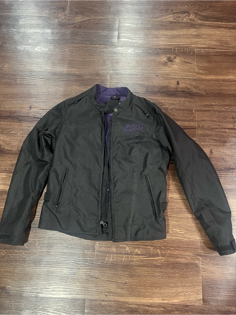 Harley-Davidson Women's Black Jacket w/ Purple details- Medium